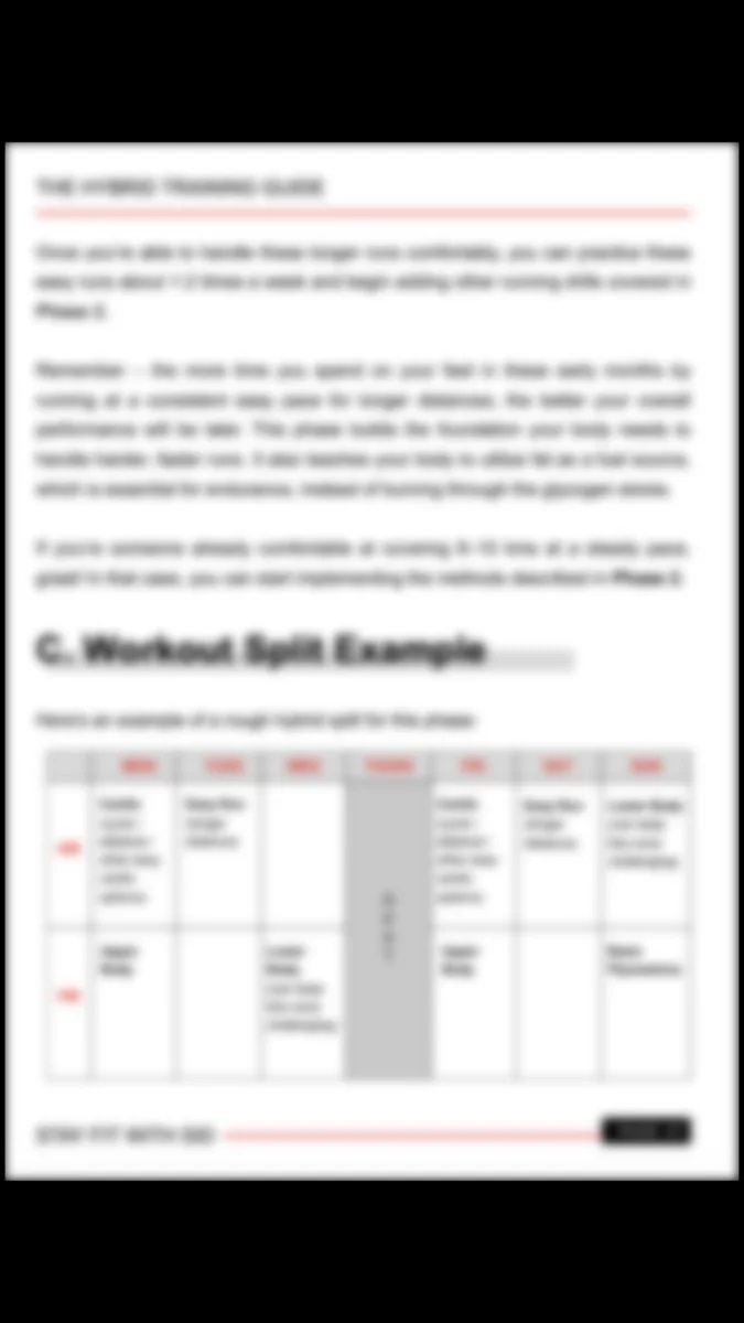 Sixth sample page from The Hybrid Training Guide